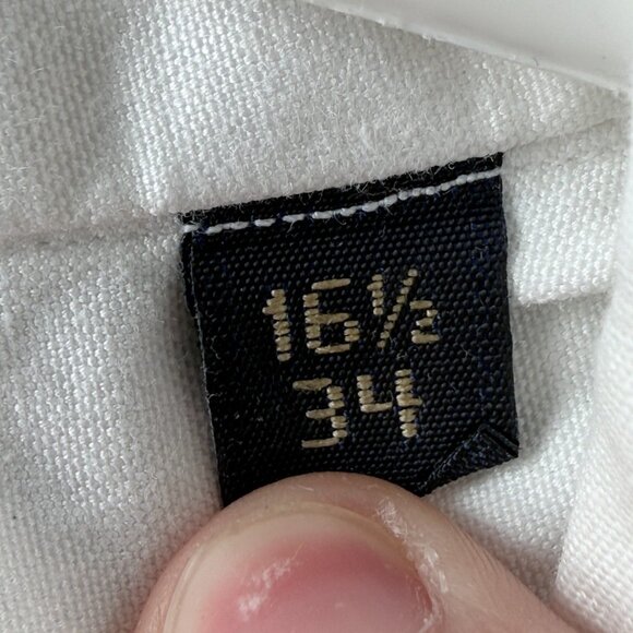 Gitman Bros Oxford Point All Cotton USA TTX 16.5 34 White Shirt Pocket Button Up - Picture 12 of 14